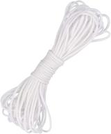 🧵 white elastic cord for sewing - 1/8 inch - 100/200 yard - stretchy ear tie rope - diy handmade crafting - earloop cord - elastic strap string logo