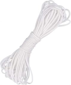 img 4 attached to 🧵 White Elastic Cord for Sewing - 1/8 inch - 100/200 Yard - Stretchy Ear Tie Rope - DIY Handmade Crafting - Earloop Cord - Elastic Strap String