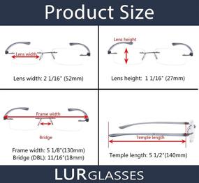 img 2 attached to 🌈 Vibrant Assorted Colors: 7 Pack Small Lens Rimless Reading Glasses for Fashionable Readers