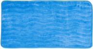 🛀 lavish home blue microfiber memory foam bathmat: oversized nonslip rug for bathroom, kitchen & laundry room - wave pattern, 59" x 24 logo