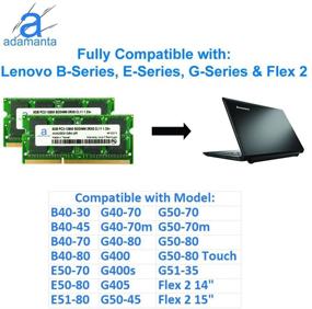 img 2 attached to 💻 Память для ноутбука Lenovo на 16 ГБ (2x8 ГБ) для моделей Flex, Ideapad, Thinkpad DDR3L 1600 МГц PC3L-12800 SODIMM 2Rx8 CL11 1,35 В от Adamanta.