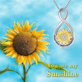 img 3 attached to Radiant Sunflower Jewelry: The Sunshine Necklace for Women and Girls