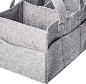 img 2 attached to 👶 Организуйте детские необходимости с органайзером для хранения подгузников Amazon Basics Felt Diaper Caddy