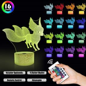 img 3 attached to Lampeez Fox 3D Lamp Night Light 3D Illusion Lamp For Kids