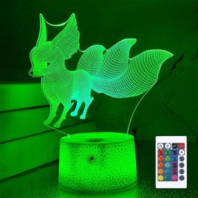img 4 attached to Lampeez Fox 3D Lamp Night Light 3D Illusion Lamp For Kids