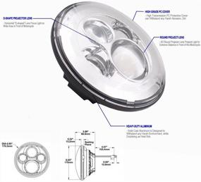 img 1 attached to 🚀 Belt&amp;Road 7 Inch Round Super White LED Headlight for HD Street Glide Special and Road King Special - Hi-Lo Beam Headlamp With Dual Beam Adapter, Chrome Housing (2014-2021)