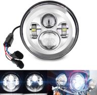 🚀 belt&amp;road 7 inch round super white led headlight for hd street glide special and road king special - hi-lo beam headlamp with dual beam adapter, chrome housing (2014-2021) logo