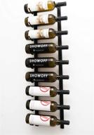 🍷 vintageview w series (3 фута) - 9-бутылочный настенный винный стеллаж (сатиновый черный): стильное современное решение для хранения вина с дизайном впереди этикетки. логотип