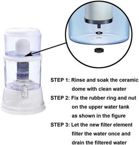 img 1 attached to HUI NING Replacement Ceramic Dome Water Filter for Countertop, Household Water Bucket, Water Cooler Filtration Systems and Water Pitcher - Pack of 2