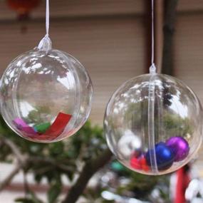 img 3 attached to 🎄 StillCool 10-Pack 60mm Clear Plastic Fillable Ball Ornaments for Christmas with Carton Packaging