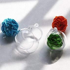 img 1 attached to 🎄 StillCool 10-Pack 60mm Clear Plastic Fillable Ball Ornaments for Christmas with Carton Packaging