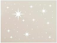 🌟 twinkle stars stencil by studior12: fun and elegant reusable mylar template for diy home & nursery decor, painting, chalk, mixed media - choose size (10" x 7.5") logo