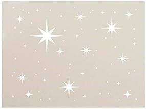 img 4 attached to 🌟 Twinkle Stars Stencil by StudioR12: Fun and Elegant Reusable Mylar Template for DIY Home & Nursery Decor, Painting, Chalk, Mixed Media - Choose Size (10" x 7.5")