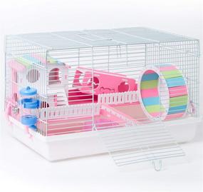 img 4 attached to 🐹 ROBUD Gerbil Haven Habitat: Spacious Cage for Small Animals