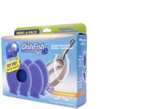 img 1 attached to DishFish Lil Scrubber, Multi-Purpose Cleaning Sponge, 6-Pack - CP103-6