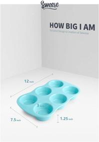 img 3 attached to 🧁 Sweese 517.102 Non-Stick Porcelain Muffin Pan - 6 Cups, 3 oz Each - Turquoise