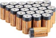 🔋 value pack of 24 amazon basics c cell all-purpose alkaline batteries with 5-year shelf life - convenient easy-open packaging logo