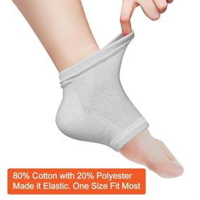 img 1 attached to 🧦 Selizo Moisturizing Gel Heel Socks - 5 Pairs of Open Toe Socks for Dry, Cracked Heels (5 Colors)