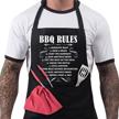 apron funny aprons rules barbecue logo