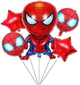 img 2 attached to 🎉 Unleash the Party Fun with BCD-PRO Set of Superhero Spiderman Foil Balloons – Perfect for Boy & Girl Kids Birthday Party Decorations!