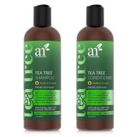 🌿 artnaturals tea tree shampoo and conditioner set - therapeutic grade essential oil for deep cleansing - effective treatment for dandruff, lice, dry scalp, and itchy hair (2 x 12 fl oz) logo