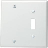 leviton 88006 2-gang combination wallplate – 1-toggle & 1-blank – standard size – thermoset – box mount – white логотип
