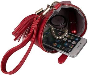 img 1 attached to Leather Clutch Wallet Triangle Wristlet Women's Handbags & Wallets