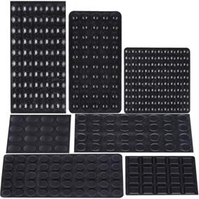 img 4 attached to Premium AUSTOR 318-Piece Black Rubber Feet Bumper Pads: 🔇 Noise Dampening & Self-Adhesive for Doors, Cabinets, Drawers, Glass & More