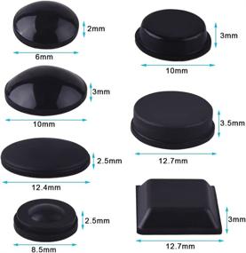 img 3 attached to Premium AUSTOR 318-Piece Black Rubber Feet Bumper Pads: 🔇 Noise Dampening & Self-Adhesive for Doors, Cabinets, Drawers, Glass & More