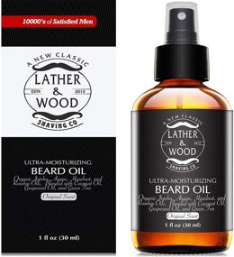 img 1 attached to 🧔 Premium Ultra-Moisturizer Beard Oil for Men - Spill-proof Pump - Crisp Forest Ambience Scent of Eucalyptus, Mint, and Lavender - Organic Hazelnut, Jojoba, Argan, Grapeseed Oils