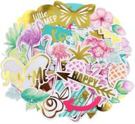 🌸 versatile 49pcs scrapbook stickers set: floral, metallic, masking stickers for laptop, planner, crafts & personalization logo