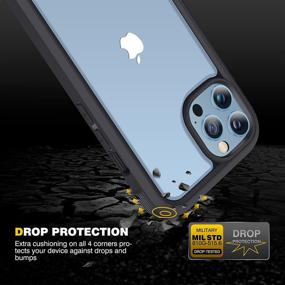 img 2 attached to 📱 Diaclara iPhone 13 Pro Max Case with Touch Sensitive Screen Protector - Full Body Protective Rugged Cover, Shockproof Bumper Case for 6.7'' iPhone 13 Pro Max - Black