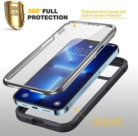 img 3 attached to 📱 Diaclara iPhone 13 Pro Max Case with Touch Sensitive Screen Protector - Full Body Protective Rugged Cover, Shockproof Bumper Case for 6.7'' iPhone 13 Pro Max - Black