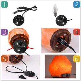 img 3 attached to 🔌 Himalayan Salt Lamp Cord with Dimmer Switch and Base Assembly, 5 Feet, E12 Base for Himalayan Salt Lamps - Includes 6 Free 8W Bulbs for Salt Lamp