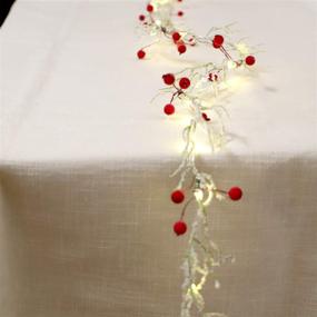 img 1 attached to MIYA LIFE Snow Branches String Light Twined With White Berry 6Ft 20LEDs Handcrafts For Christmas Decoration Tree Fireplace Festival Gift Garland Bedroom Garden Gate New Year Decor