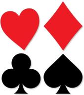 las vegas casino party essentials: diy card suits decorations - 20-piece set logo