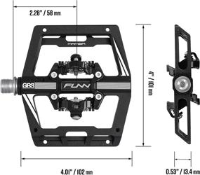 img 2 attached to Funn Mamba Mountain Bike Clipless Pedal Set - Dual-Sided Clip Wide Platform MTB Pedals, Compatible with SPD, 9/16-inch Chromoly Axle