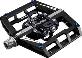 img 4 attached to Funn Mamba Mountain Bike Clipless Pedal Set - Dual-Sided Clip Wide Platform MTB Pedals, Compatible with SPD, 9/16-inch Chromoly Axle