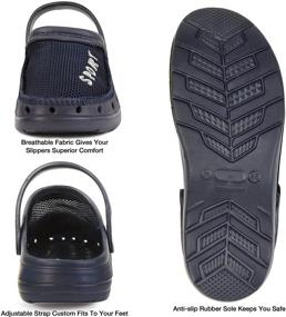 img 2 attached to Roxoni Classic Waterproof Slippers: Stylish & Breathable Men's Shoes