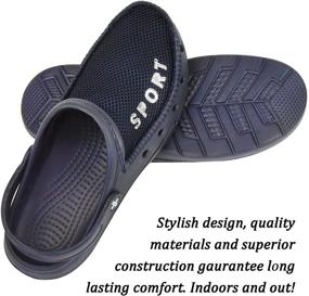 img 3 attached to Roxoni Classic Waterproof Slippers: Stylish & Breathable Men's Shoes