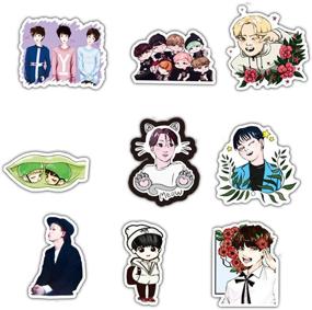img 1 attached to 🌈 Colorful BTS Sticker Set: 50Pcs Vinyl Decals for Car, Motorcycle, Laptop & More!