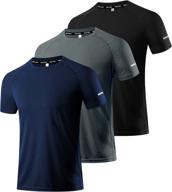 🏃 boyzn men's 3 pack: quick dry moisture wicking running shirts for enhanced performance logo