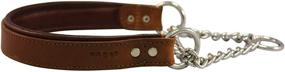 img 4 attached to 🐶 Premium Handmade Top Grain Genuine Leather Martingale Dog Collar with Padded Bottom - Strong, Soft, and Stylish Collar by Angel Pet Supplies