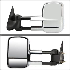 img 3 attached to 🚗 DNA Motoring TWM-022-T111-CH Powered Telescopic Towing Side Mirrors - Compatible with 88-98 C/K 1500, 88-00 C/K 2500, 95-99 Tahoe (Chrome)