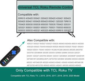 img 1 attached to Универсальный пульт дистанционного управления RC280 для TCL Roku TV - кнопки Netflix, Hulu, Disney+ - не требует настройки - совместим с TCL Roku TV от 32 до 85 дюймов.