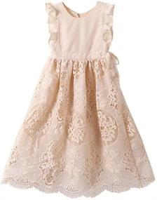 img 4 attached to Bow Dream Flower Girls Vintage Girls' Clothing