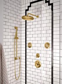 img 3 attached to Moen S112BG Collection: Experience Luxurious Immersion Rainshower with 10-Inch Single Function Showerhead, Brushed Gold Finish
