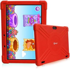 img 3 attached to 📱 Contixo Kids Tablet K101A, 10-inch HD, ages 3-7 Toddler Tablet with Camera, Parental Control, Android 10, 32GB, WiFi, Learning Tablet for Children with Teachers Approved Apps, Kid-Proof Case - Red