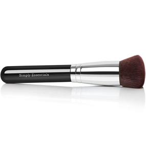 img 4 attached to 🌟 Ultimate Round Kabuki Makeup Brush: Top-Notch Choice for Liquid, Cream Mineral, & Powder Foundation & Face Cosmetics - Superior Quality Design with Carrying Case & E-Book Included