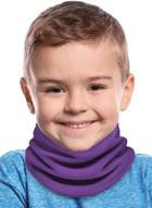 🧣 tough headwear kids neck warmer - winter fleece face mask cover for boys & girls - child cold weather gaiters: stay warm with this ski tube scarf! logo